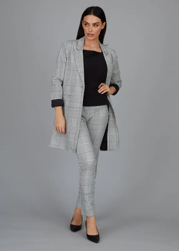 Hudson Car Coat - Madison Ave Plaid - Knit Print FINAL SALE sold by Peace of Cloth