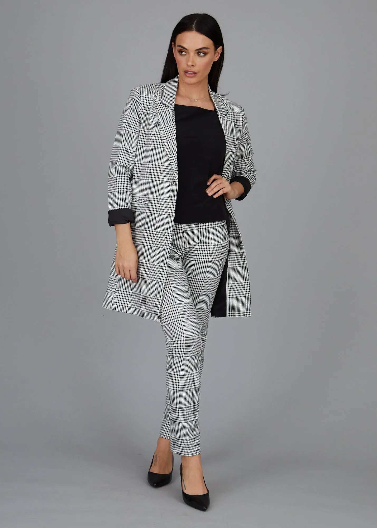 Hudson Car Coat - Madison Ave Plaid - Knit Print FINAL SALE sold by Peace of Cloth