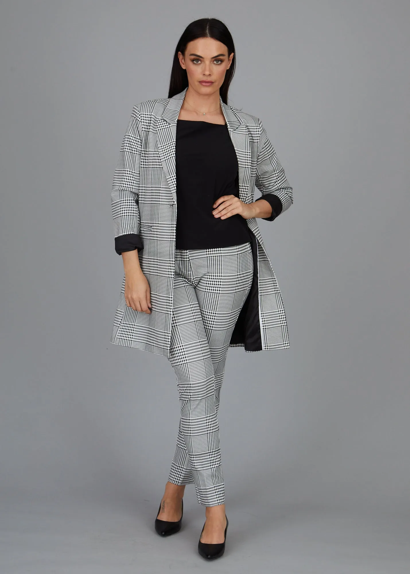 Hudson Car Coat - Madison Ave Plaid - Knit Print FINAL SALE sold by Peace of Cloth product image thumbnail 3