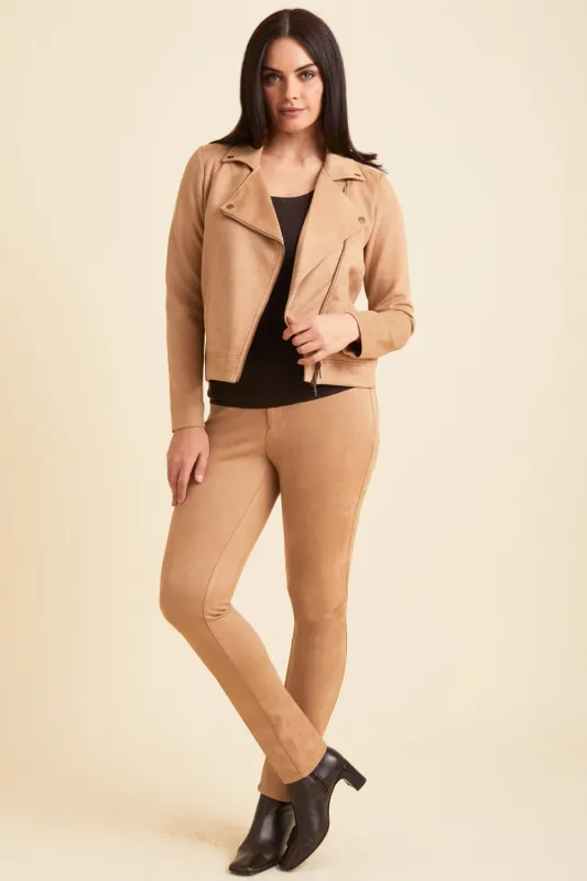 Kendra Slim Elastic Waist Jean - Faux Suede: FINAL SALE sold by Peace of Cloth