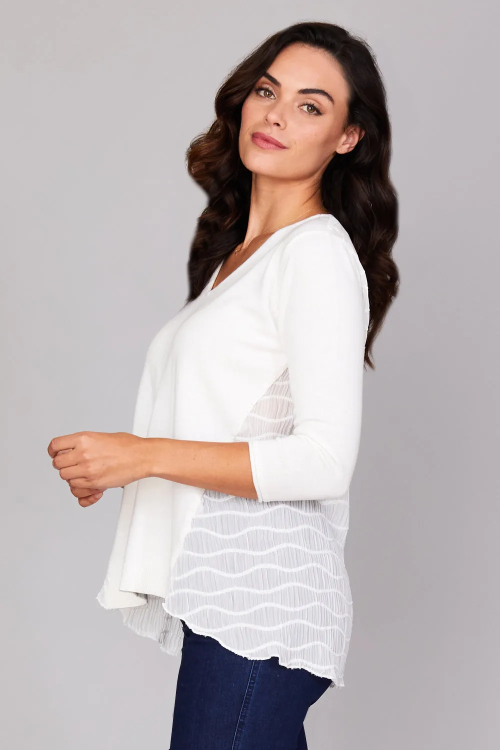 V Neck w/ Chiffon: FINAL SALE sold by Peace of Cloth product image thumbnail 3