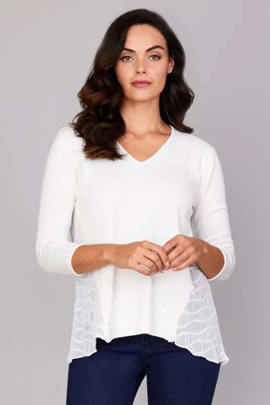 V Neck w/ Chiffon: FINAL SALE sold by Peace of Cloth