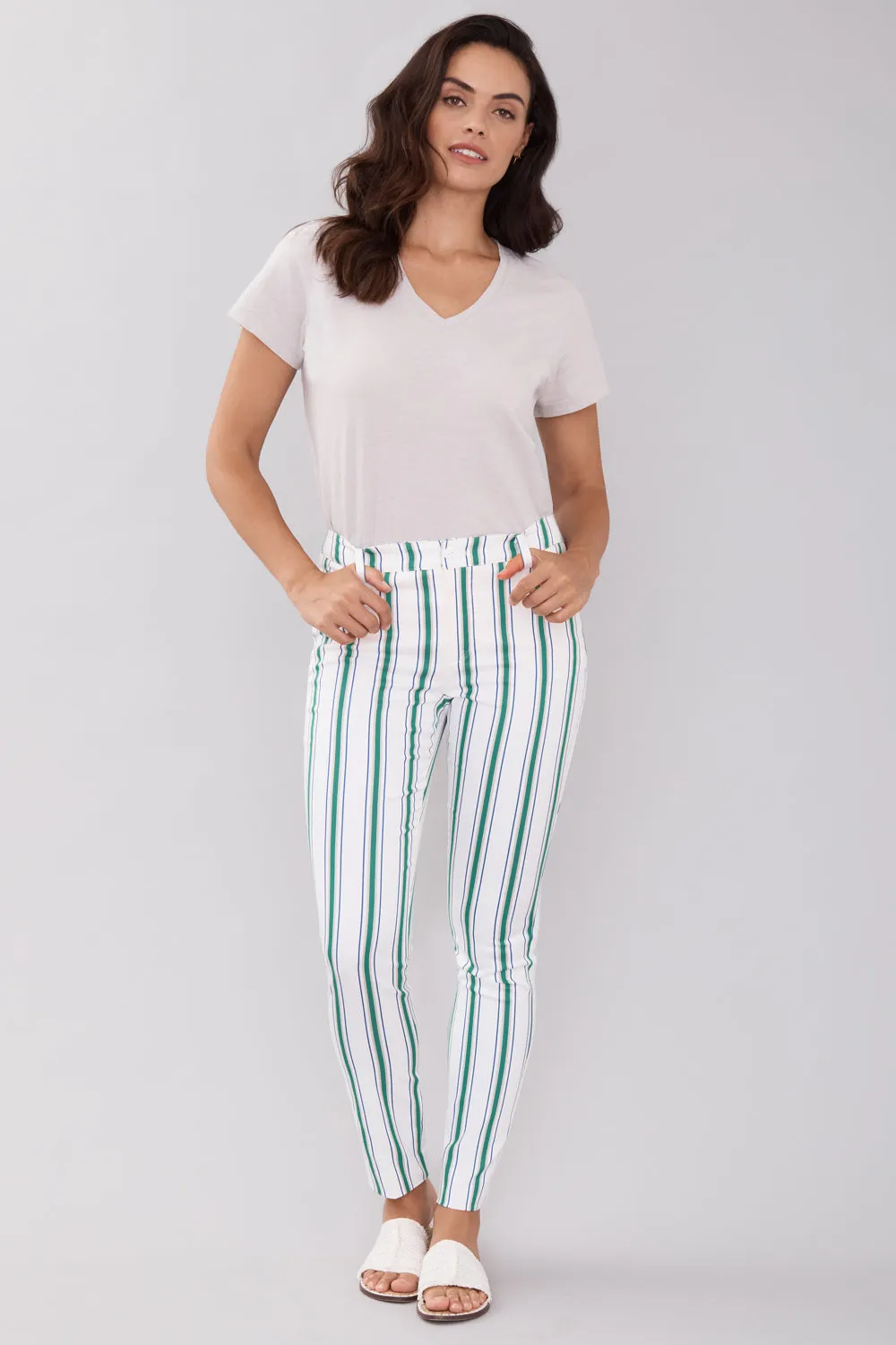 Twiggy Slim Jean - Parallel Stripe: FINAL SALE sold by Peace of Cloth