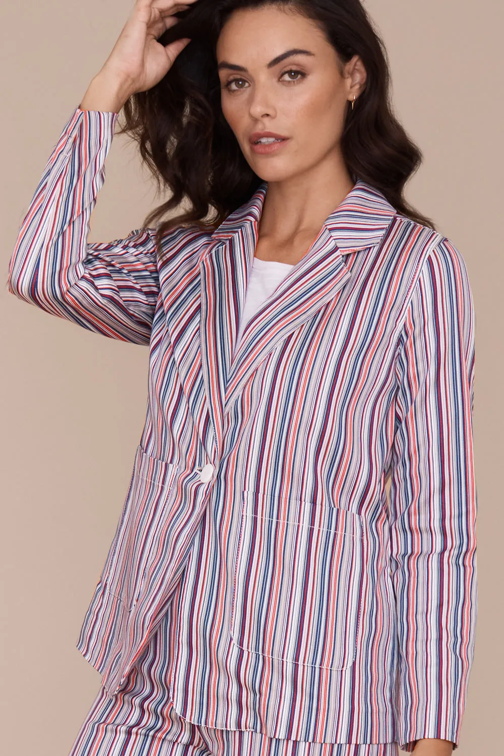 Kennedy Jacket - Parallel Stripe: FINAL SALE sold by Peace of Cloth product image thumbnail 2