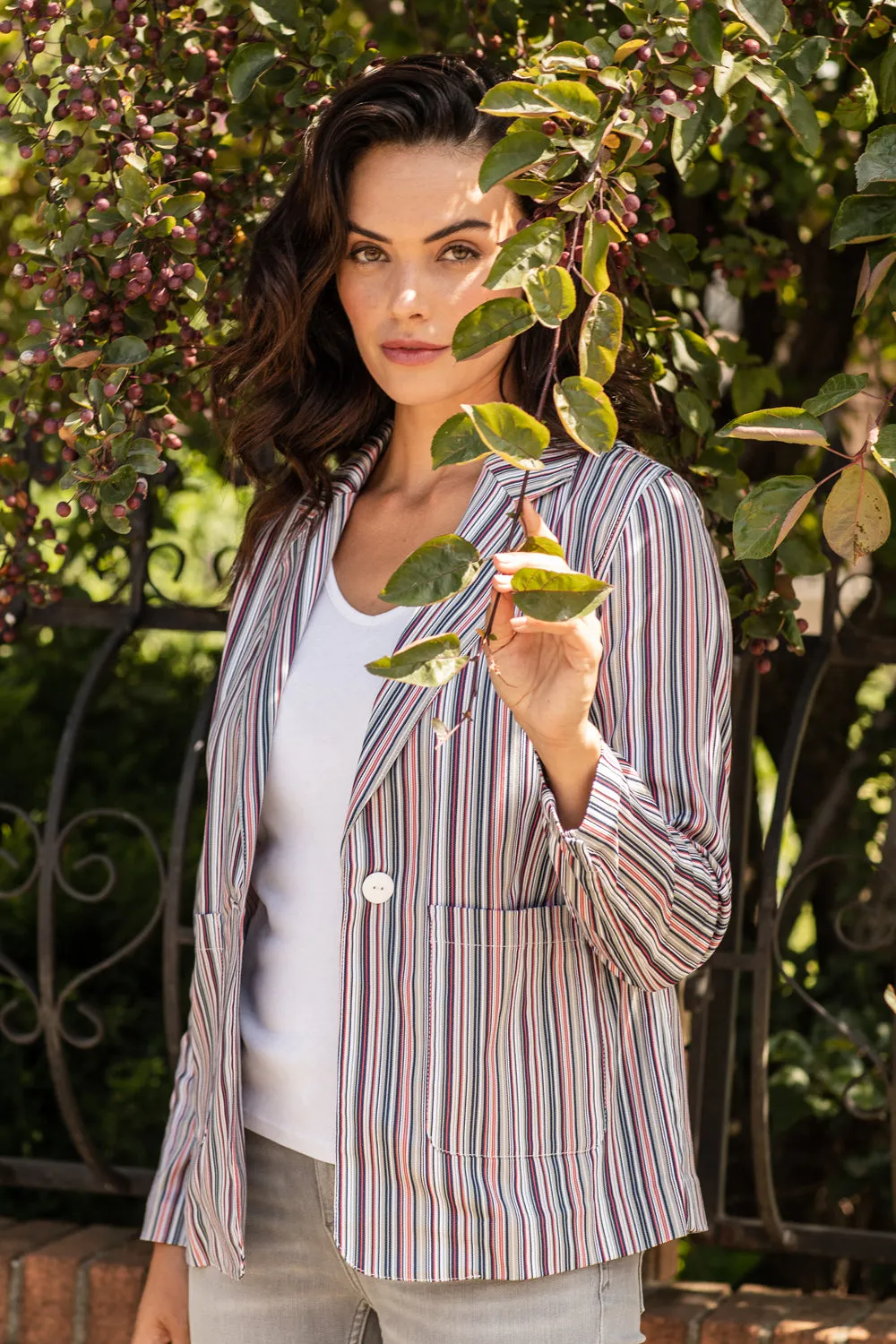 Kennedy Jacket - Parallel Stripe: FINAL SALE sold by Peace of Cloth product image thumbnail 4