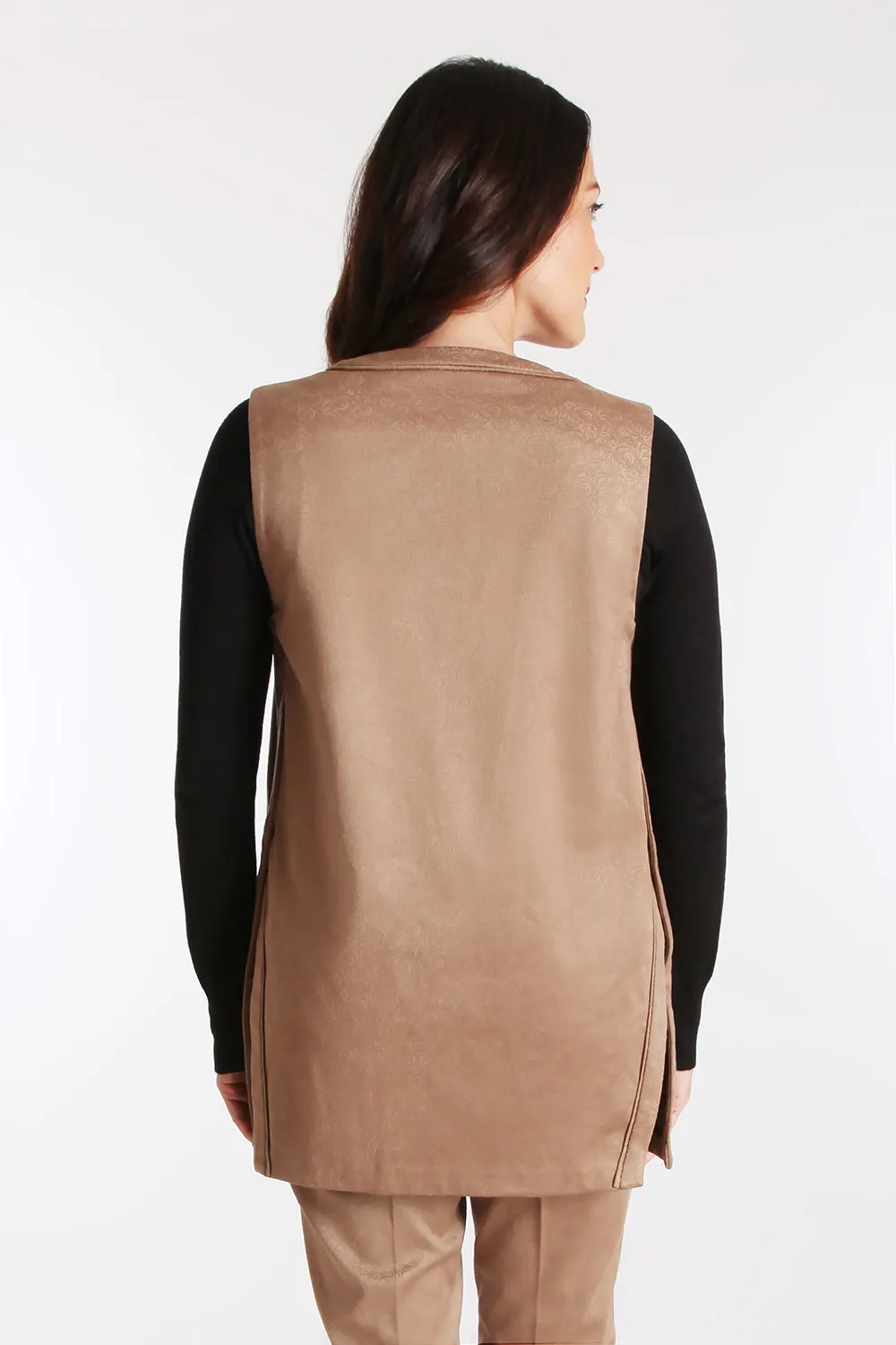 Georgette Vest - Embossed Faux Suede: FINAL SALE sold by Peace of Cloth product image thumbnail 3