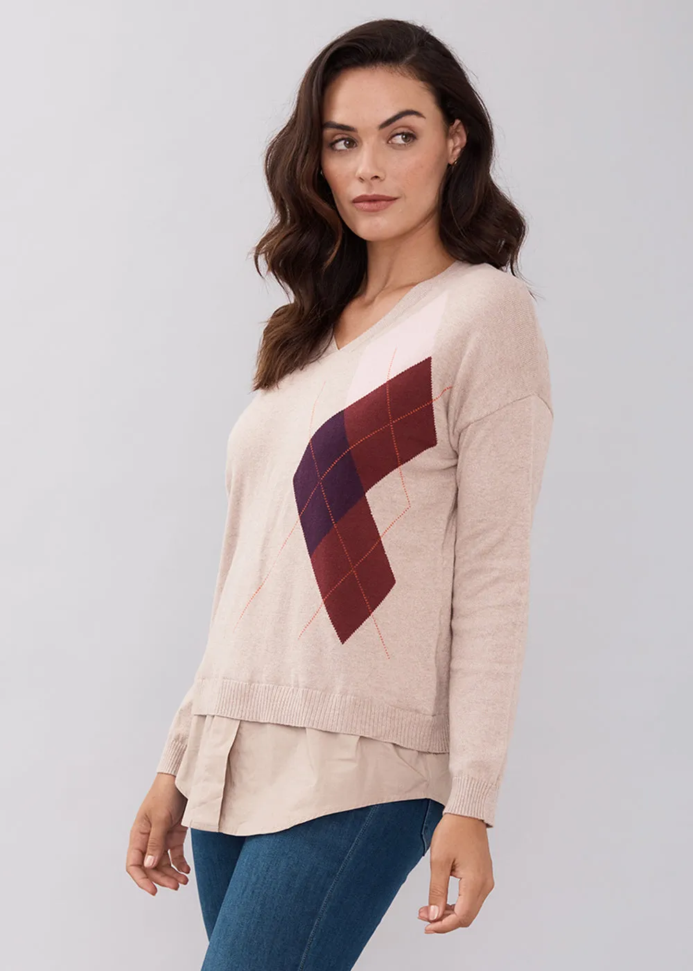 Argyle V Neck Sweater: FINAL SALE sold by Peace of Cloth product image thumbnail 2