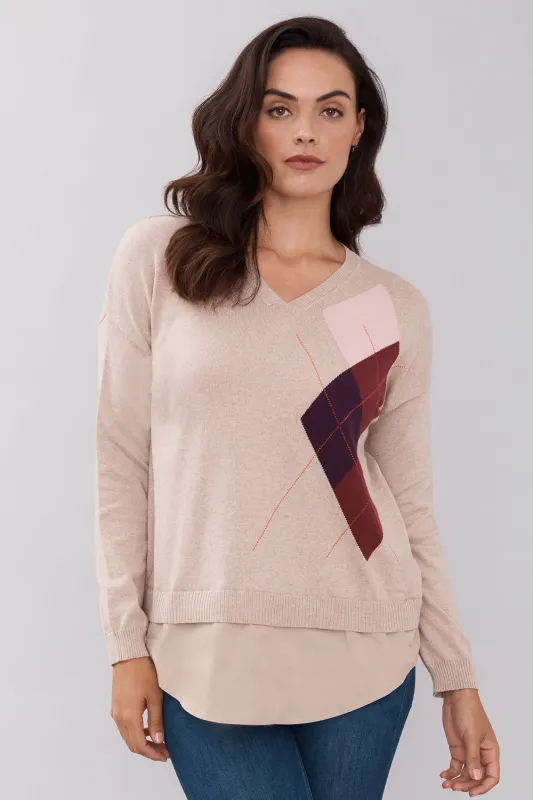 Argyle V Neck Sweater: FINAL SALE sold by Peace of Cloth