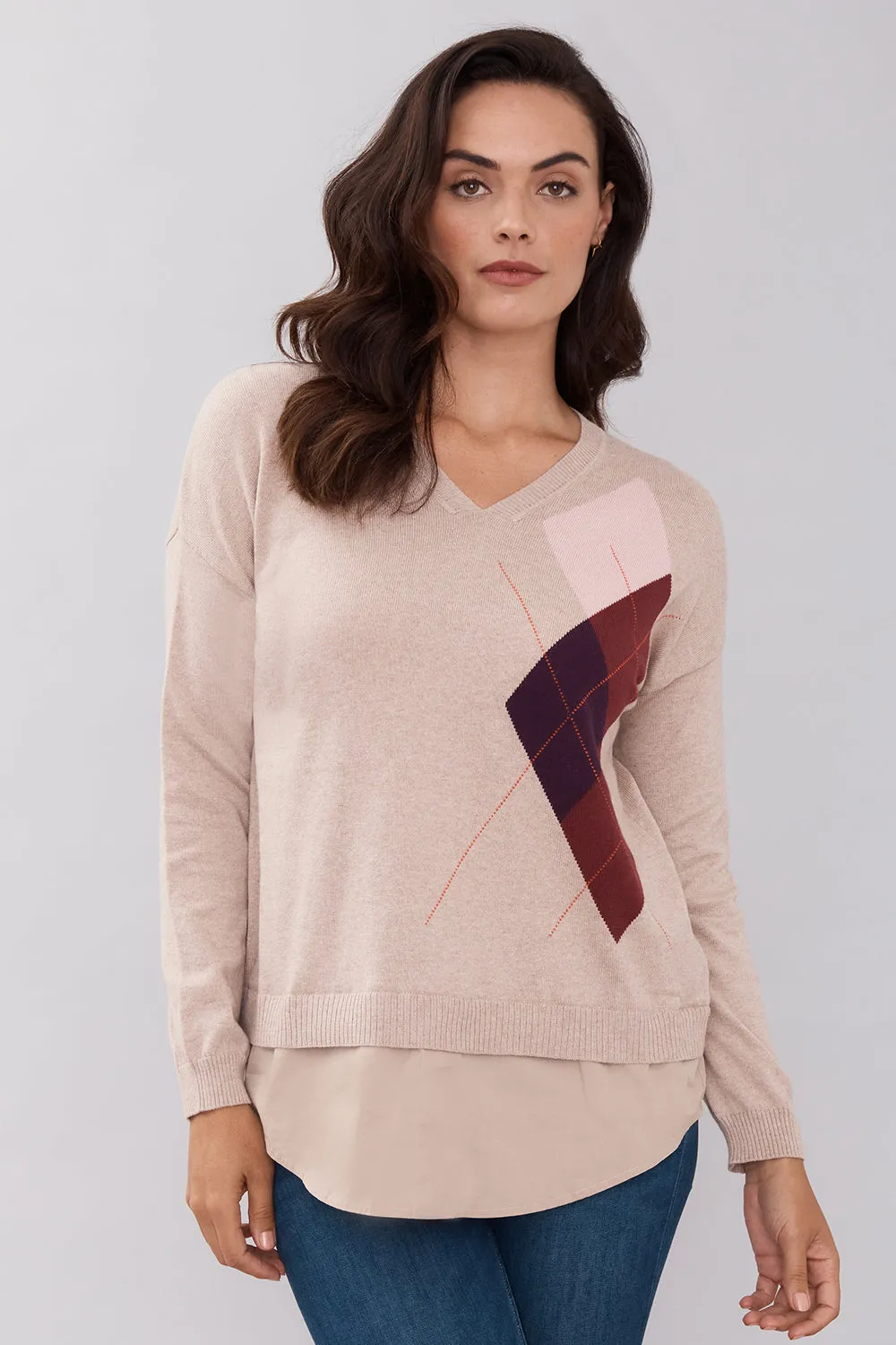 Argyle V Neck Sweater: FINAL SALE sold by Peace of Cloth