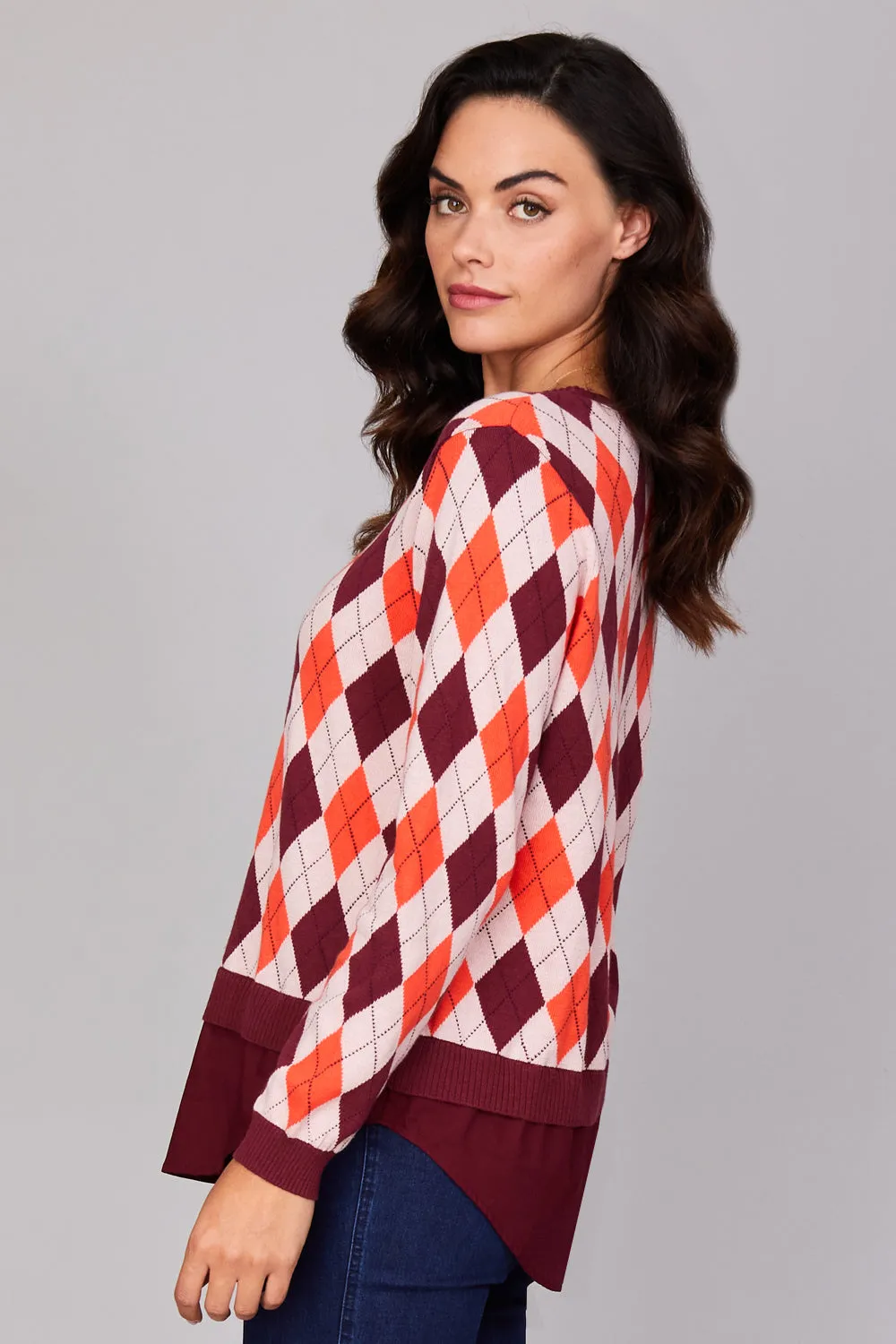 Argyle Easy Crew Neck- FINAL SALE sold by Peace of Cloth product image thumbnail 3