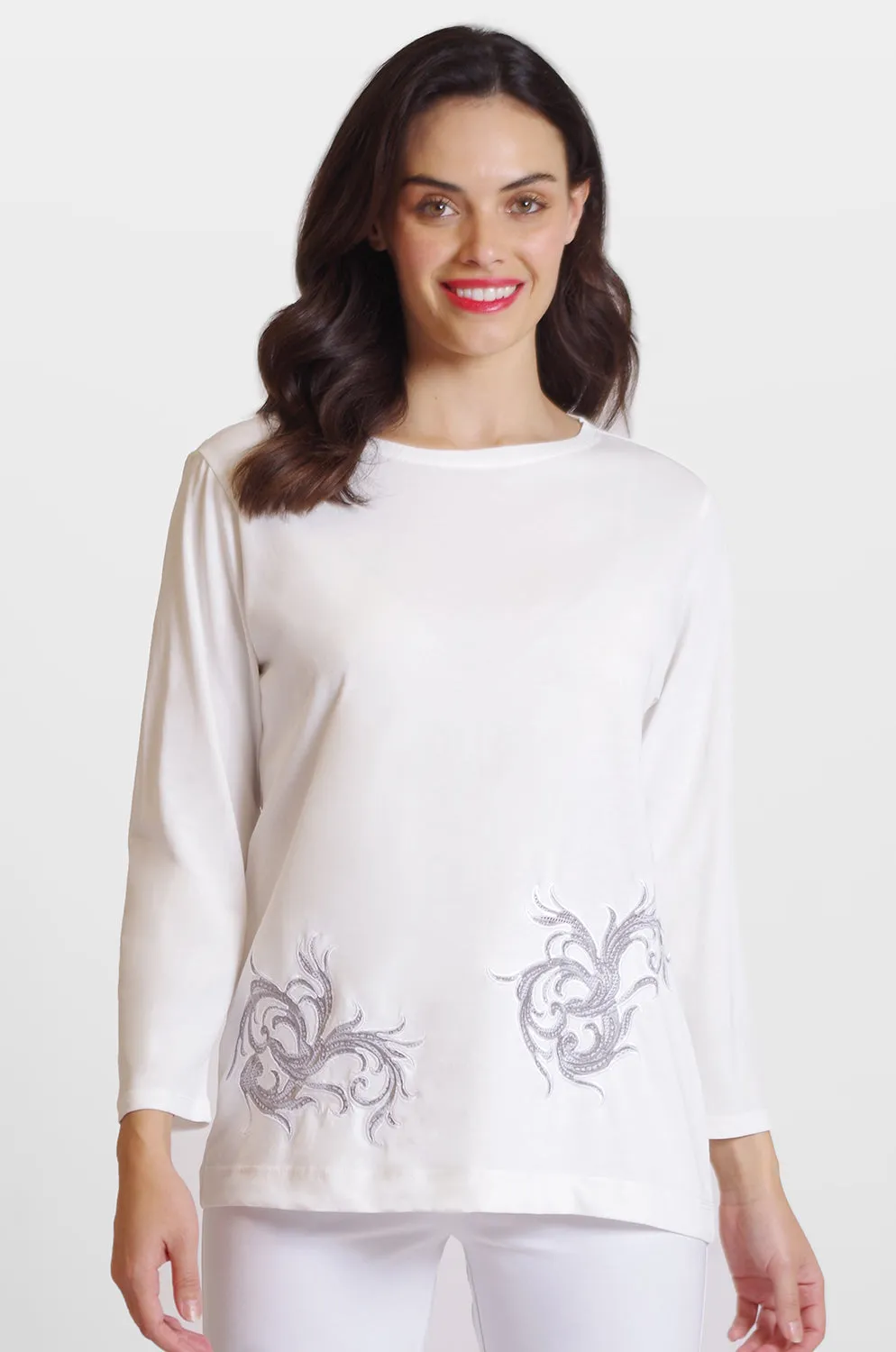 Long Sleeve Embroidery Tee: FINAL SALE sold by Peace of Cloth product image thumbnail 4