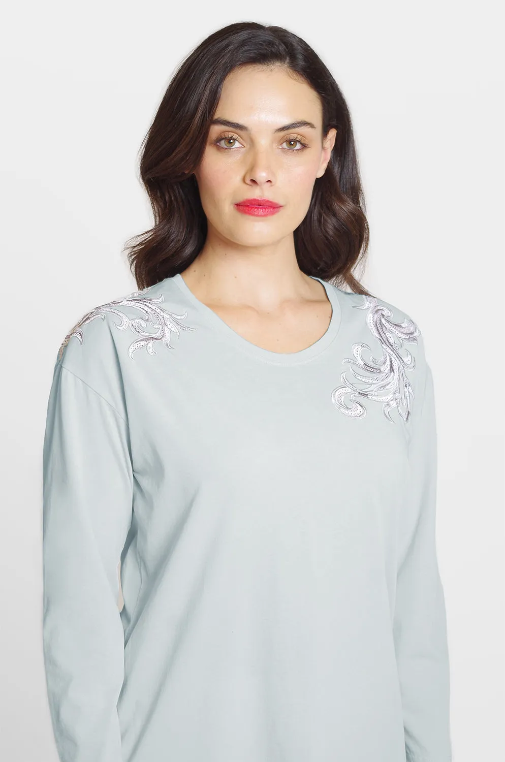 Shoulder Embroidery Tee: FINAL SALE sold by Peace of Cloth product image thumbnail 3