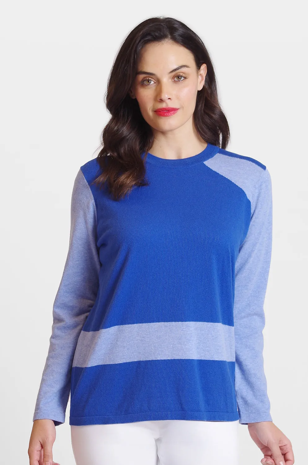 Long Sleeve Color Block Crew: FINAL SALE sold by Peace of Cloth