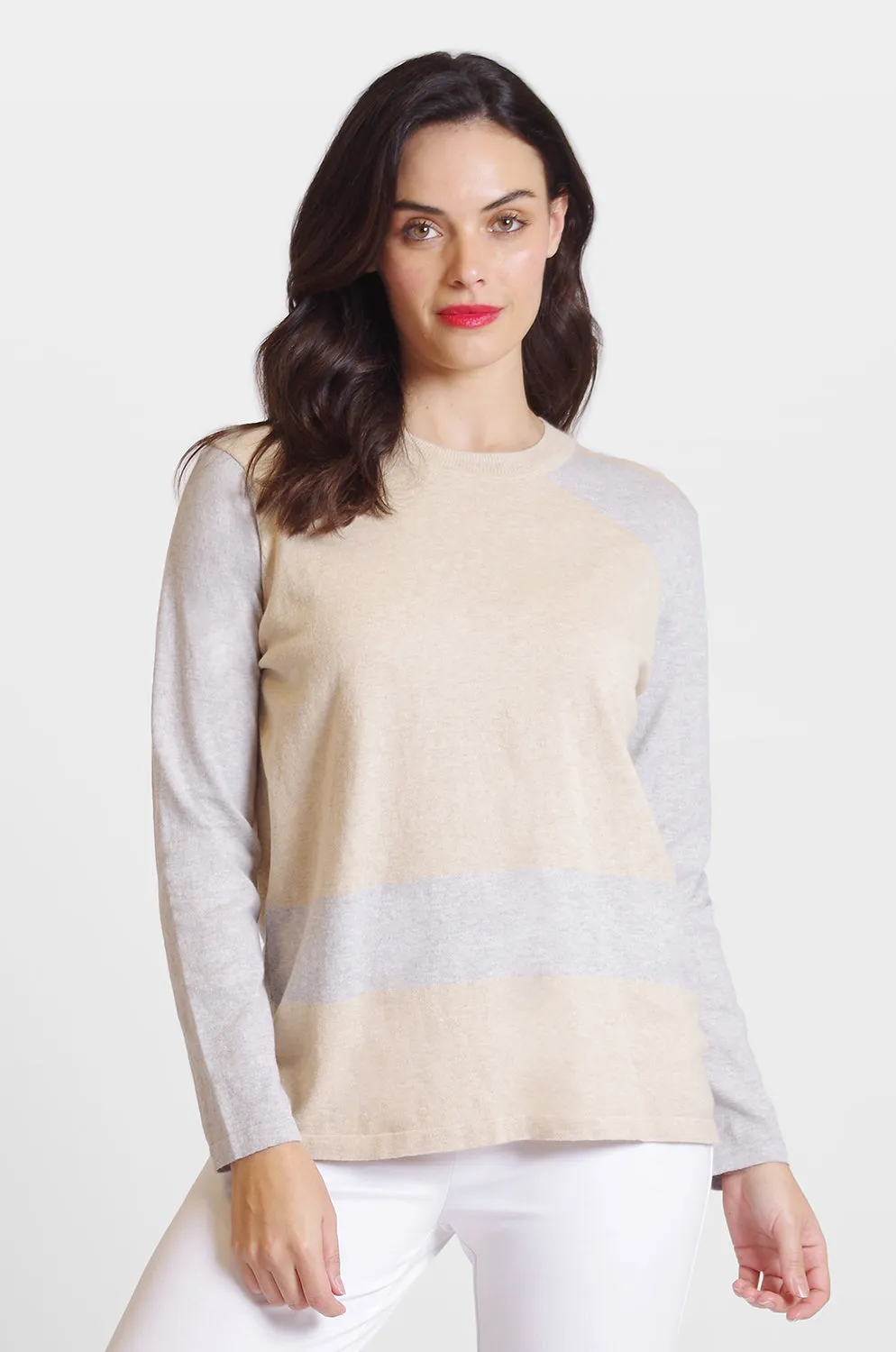 Long Sleeve Color Block Crew: FINAL SALE sold by Peace of Cloth product image thumbnail 2