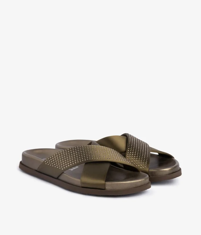 daliana / olivade satin-greige sold by Pedro Garcia