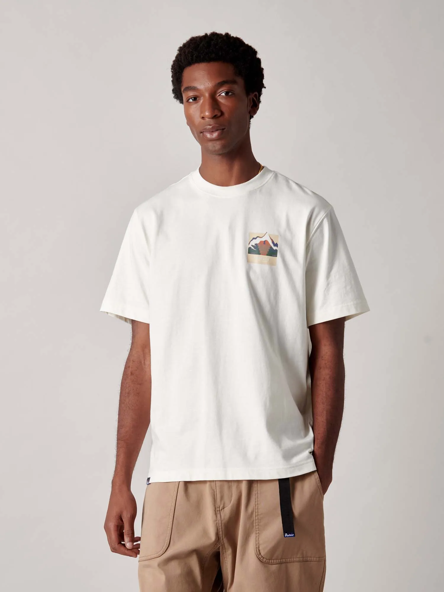 Mountain Back Forefounders T-Shirt in Vanilla Ice sold by Penfield product image thumbnail 3