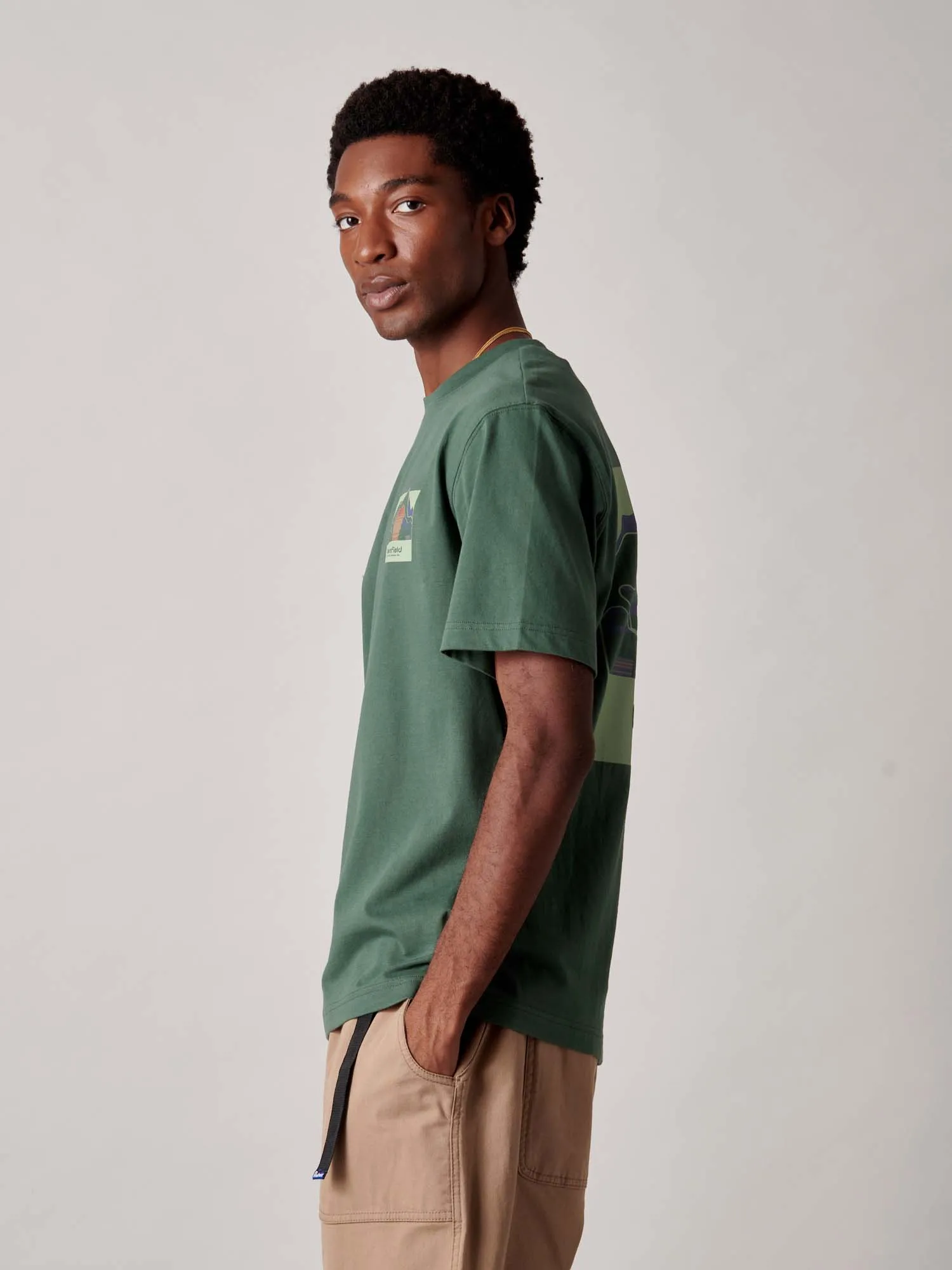 Mountain Back Forefounders T-Shirt in Cilantro sold by Penfield product image thumbnail 5