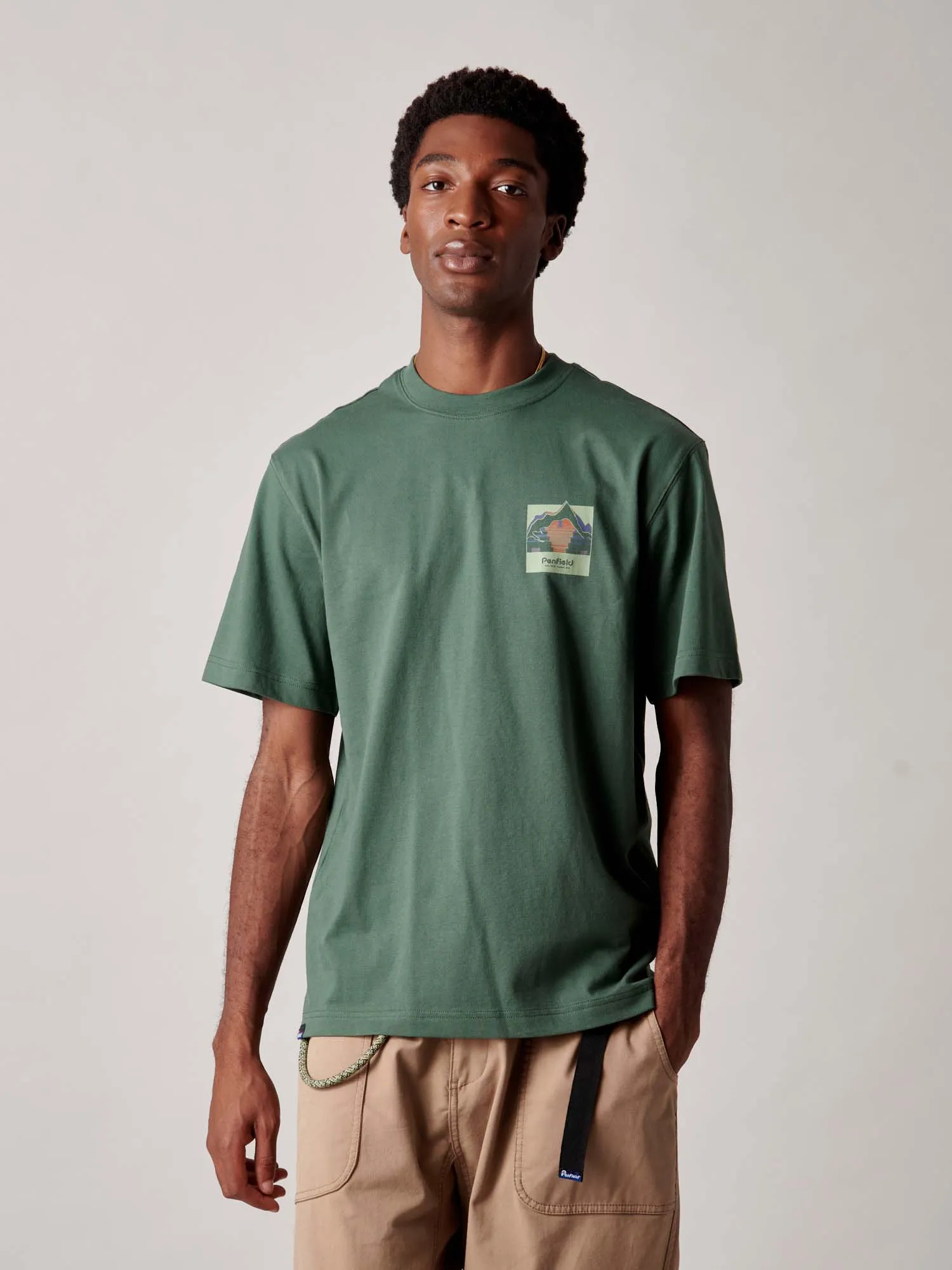 Mountain Back Forefounders T-Shirt in Cilantro sold by Penfield product image thumbnail 3