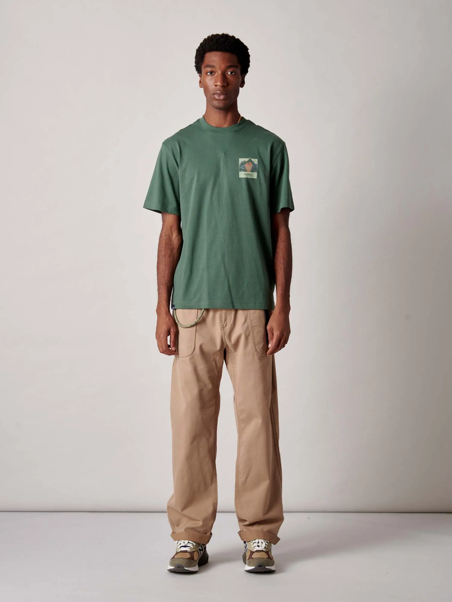 Mountain Back Forefounders T-Shirt in Cilantro sold by Penfield product image thumbnail 4
