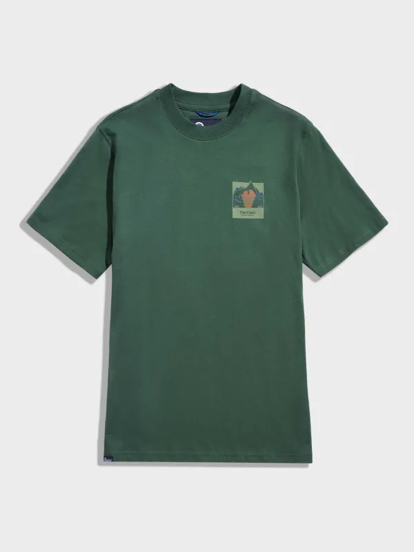 Mountain Back Forefounders T-Shirt in Cilantro sold by Penfield