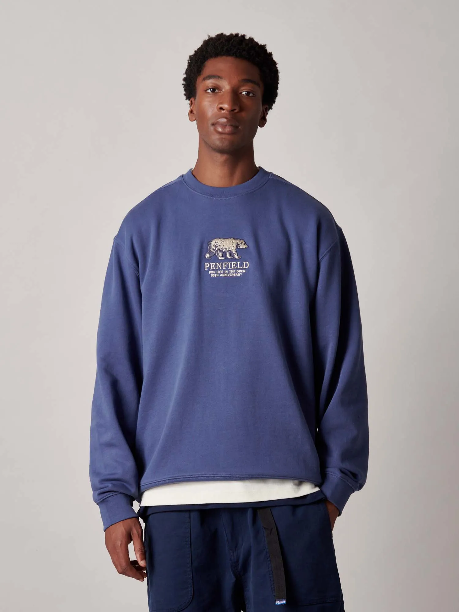 50th Anniversary Embroidered Crew in Blue Indigo sold by Penfield product image thumbnail 2