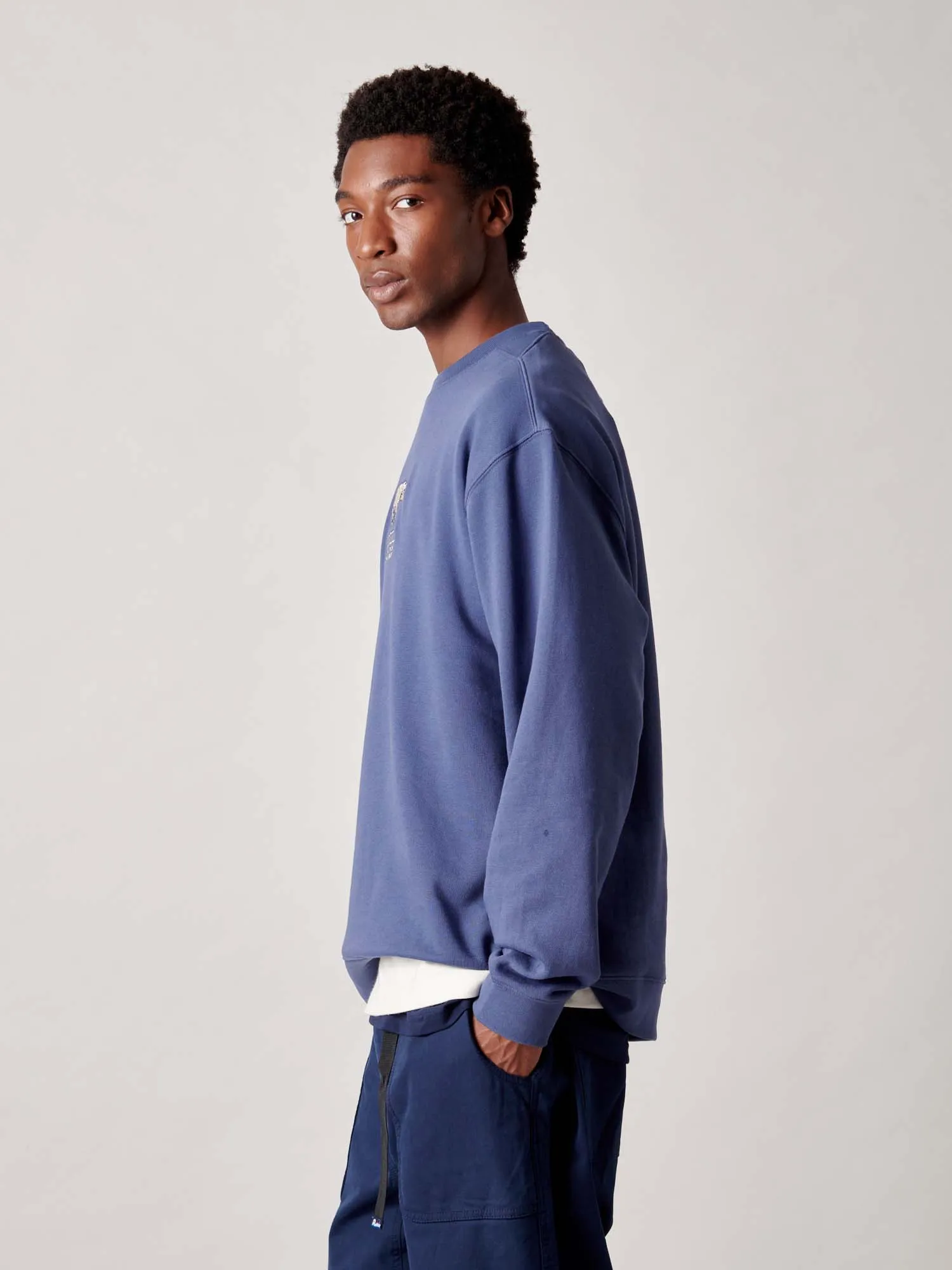 50th Anniversary Embroidered Crew in Blue Indigo sold by Penfield product image thumbnail 4