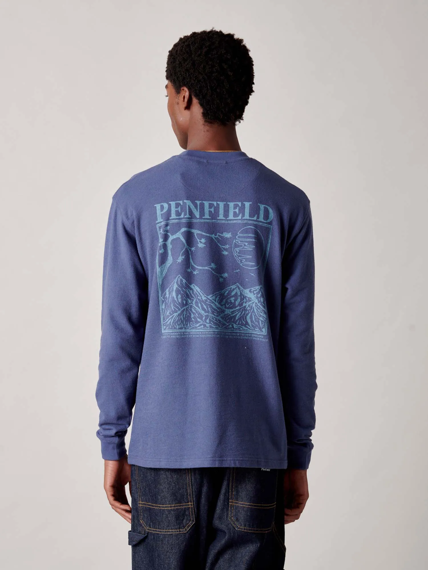 Winter Mountain Long Sleeve T-Shirt in Blue Indigo sold by Penfield product image thumbnail 2