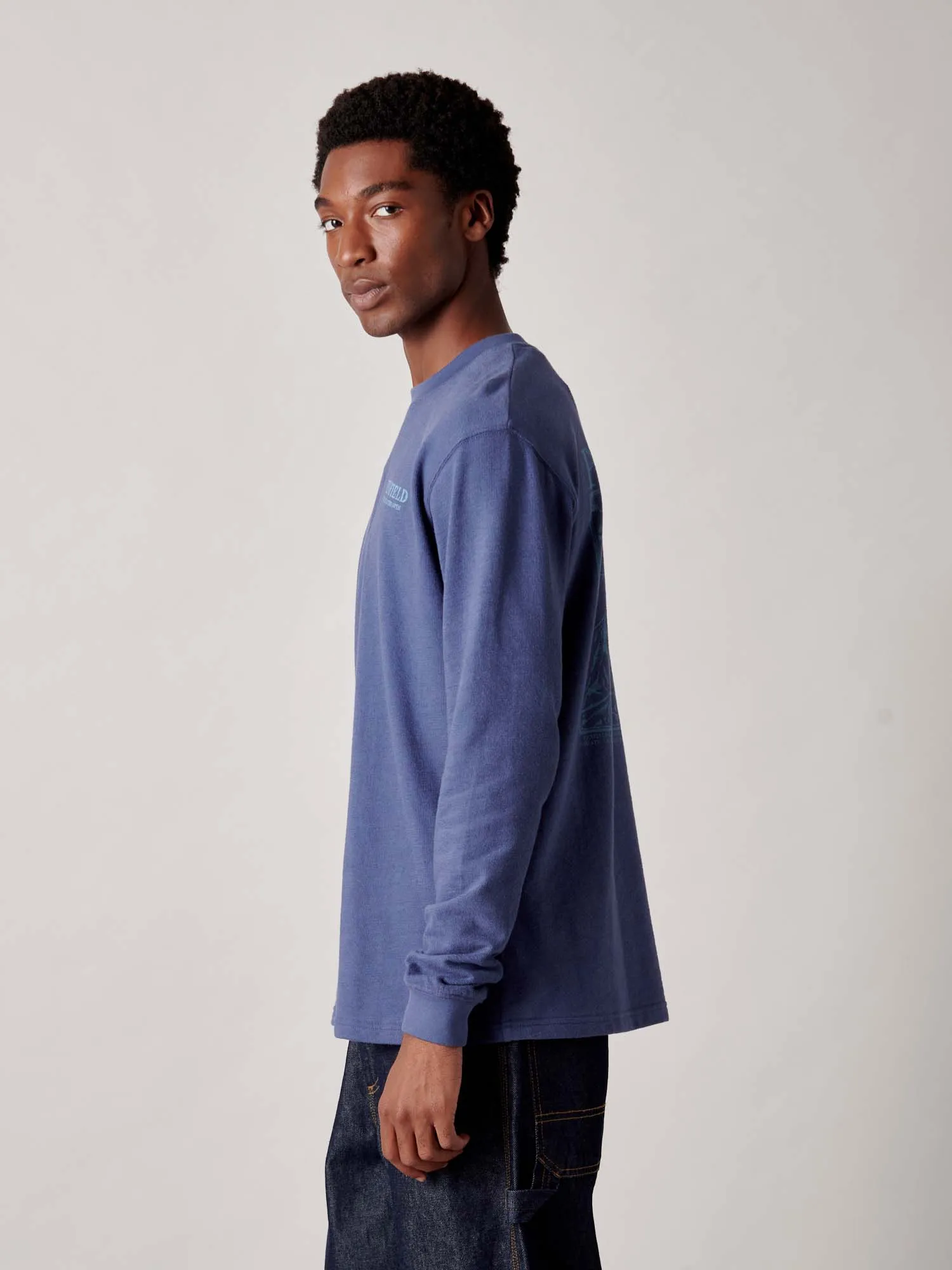 Winter Mountain Long Sleeve T-Shirt in Blue Indigo sold by Penfield product image thumbnail 5