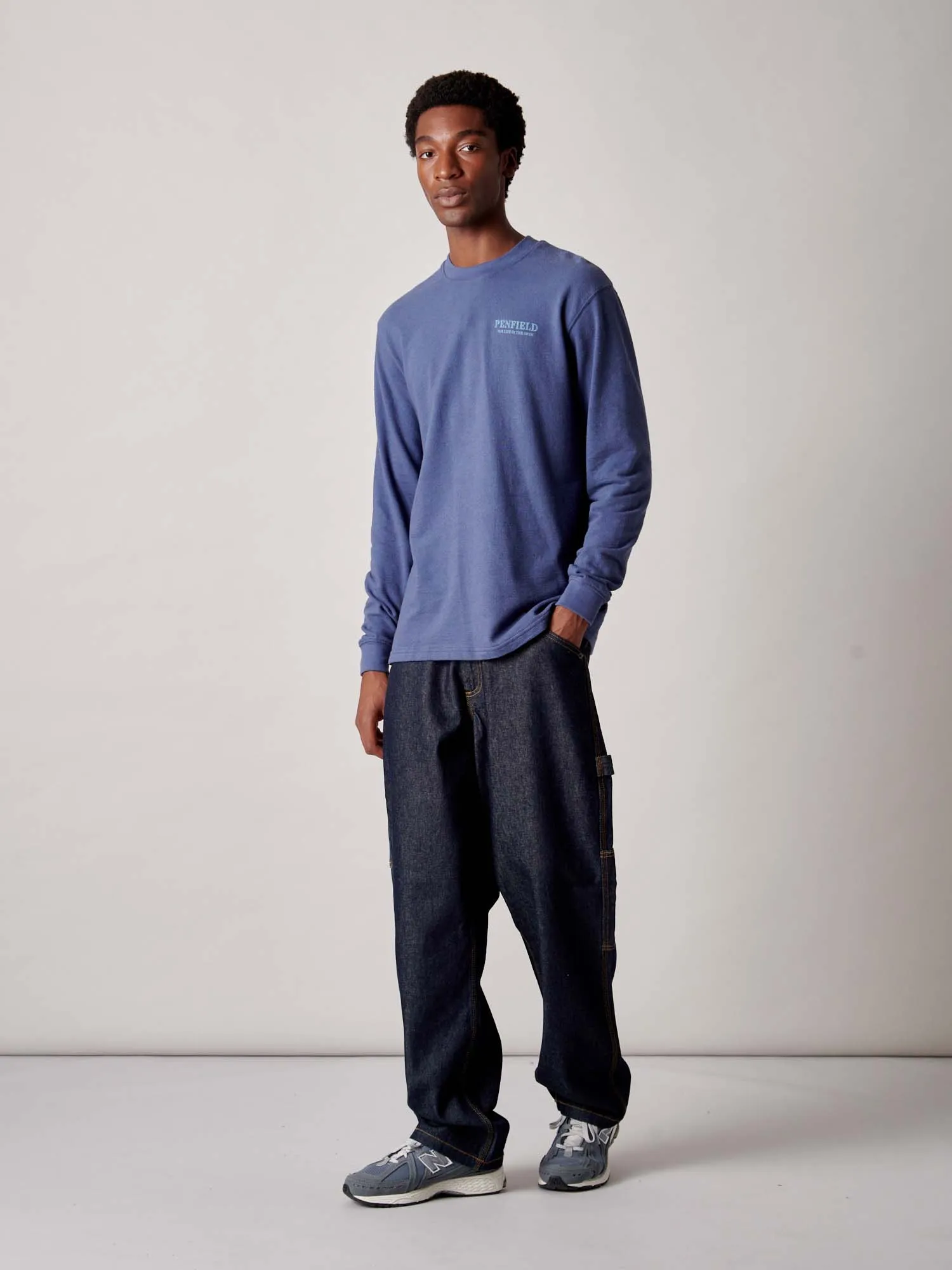Winter Mountain Long Sleeve T-Shirt in Blue Indigo sold by Penfield product image thumbnail 4