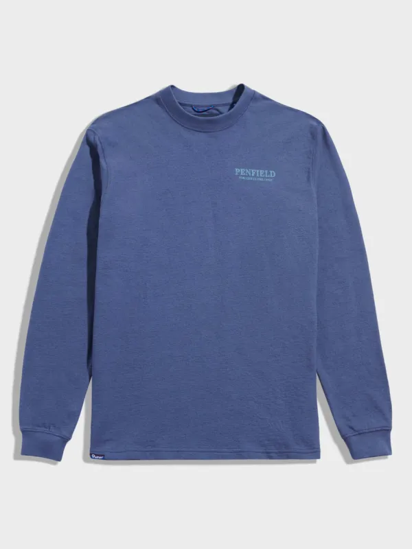 Winter Mountain Long Sleeve T-Shirt in Blue Indigo sold by Penfield