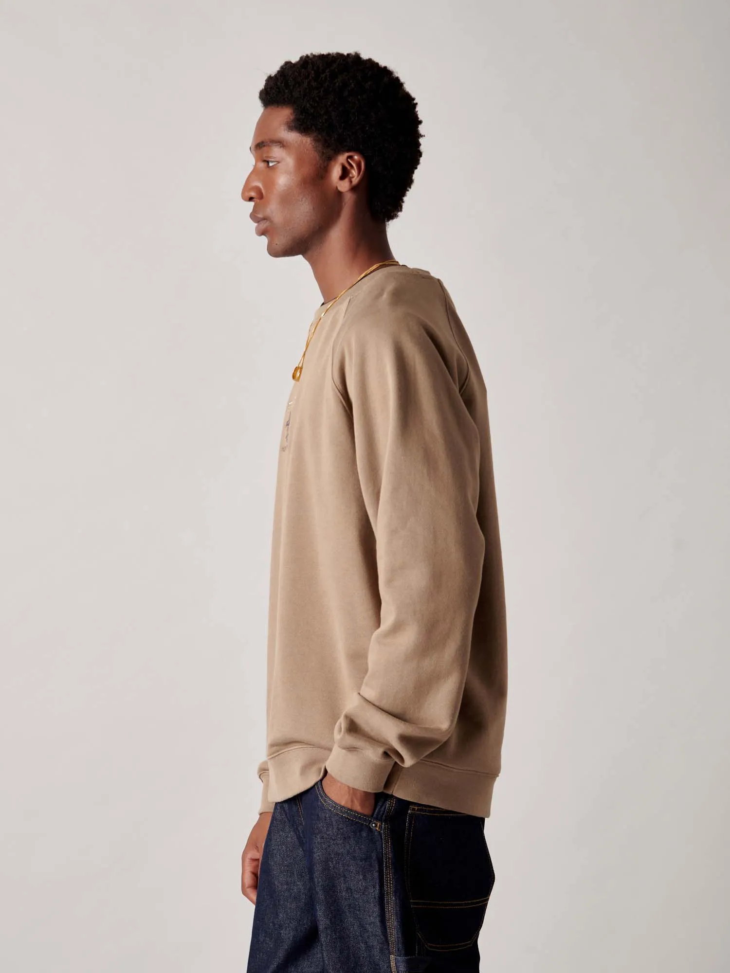 Embroidered Trout Crew in Lead Gray sold by Penfield product image thumbnail 4