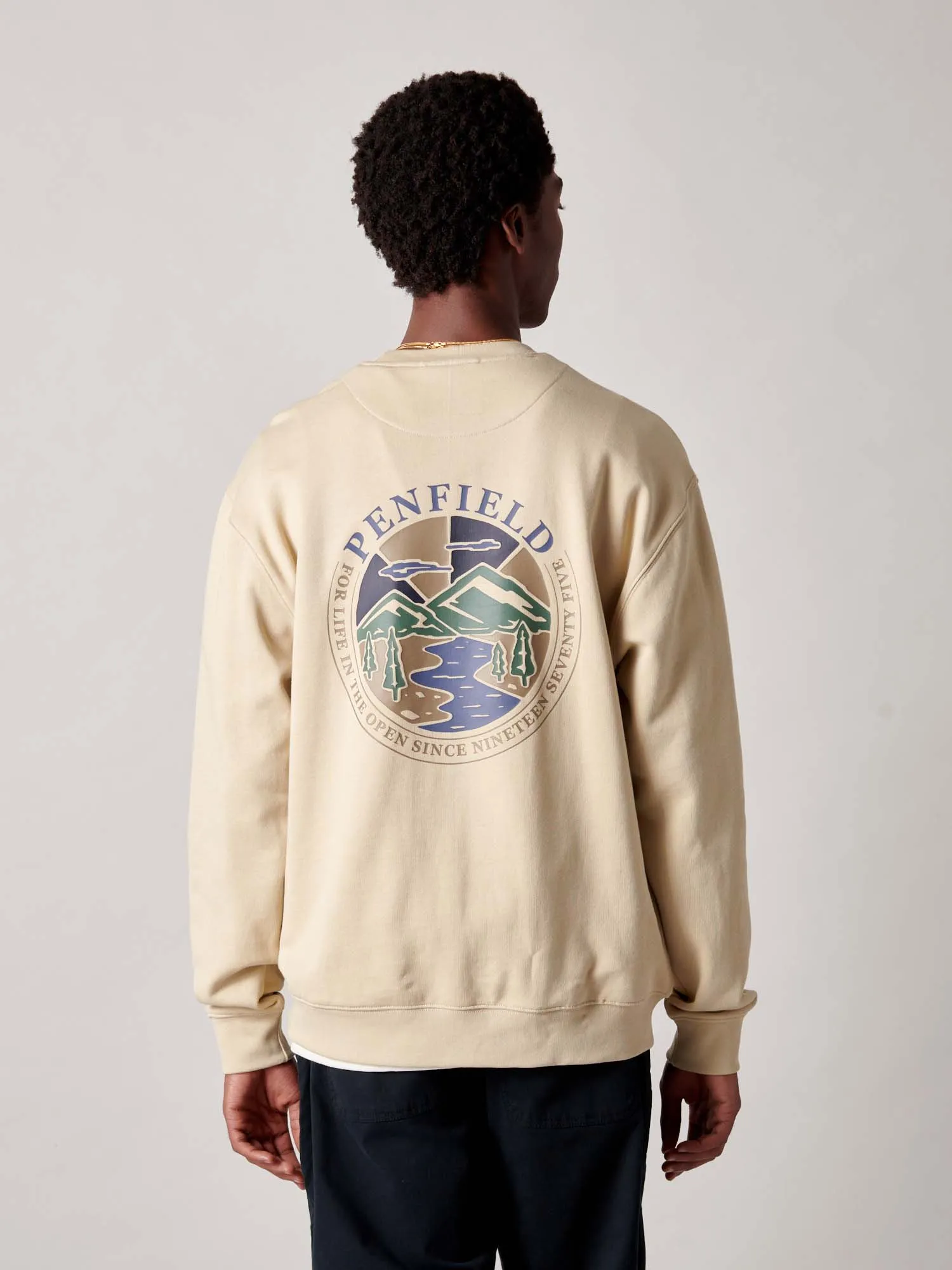 Circle Riverview Crew in Brown Rice sold by Penfield product image thumbnail 2