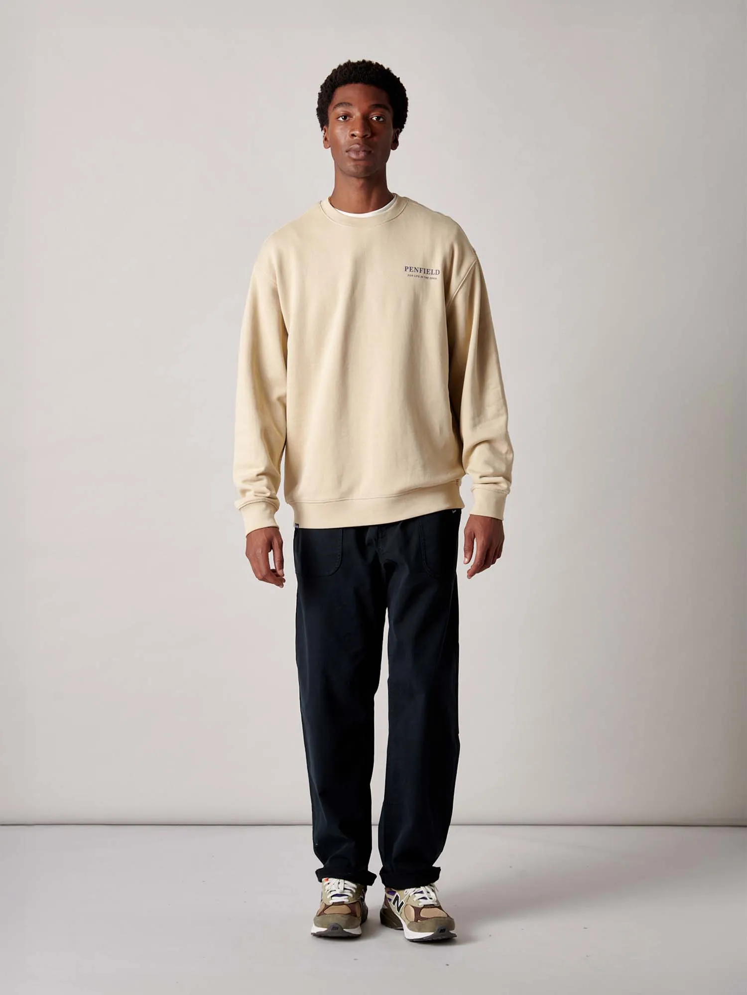 Circle Riverview Crew in Brown Rice sold by Penfield product image thumbnail 4