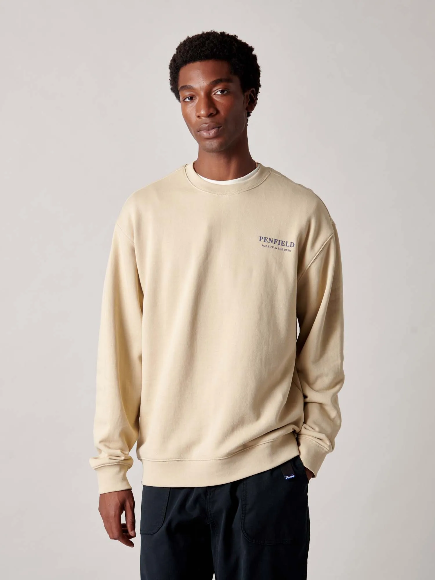 Circle Riverview Crew in Brown Rice sold by Penfield product image thumbnail 3