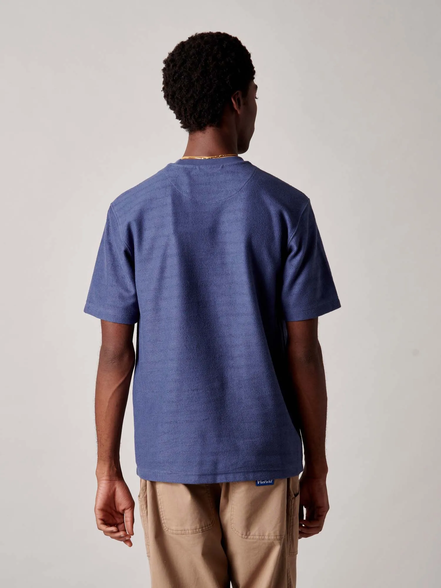 Textured T-Shirt in Blue Indigo sold by Penfield product image thumbnail 5