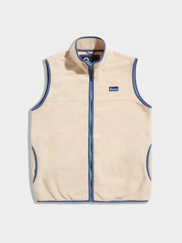 Graylock Fleece Vest in Brown Rice sold by Penfield