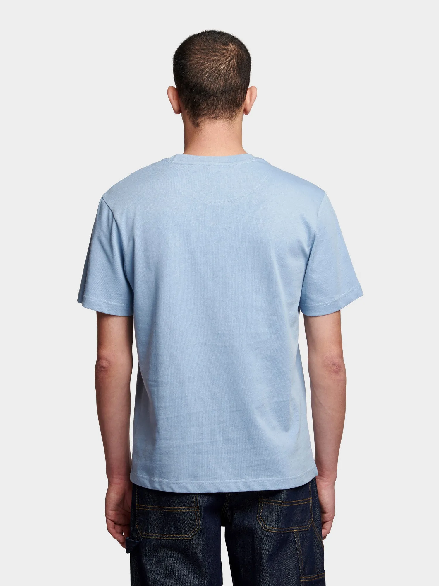 Relaxed Fit Embroidered Mountain T-Shirt in Soft Chambray sold by Penfield product image thumbnail 4