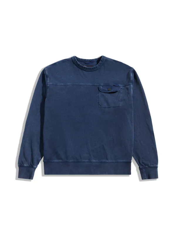 Newchester Panelled Sweatshirt in Navy Blue made by Penfield