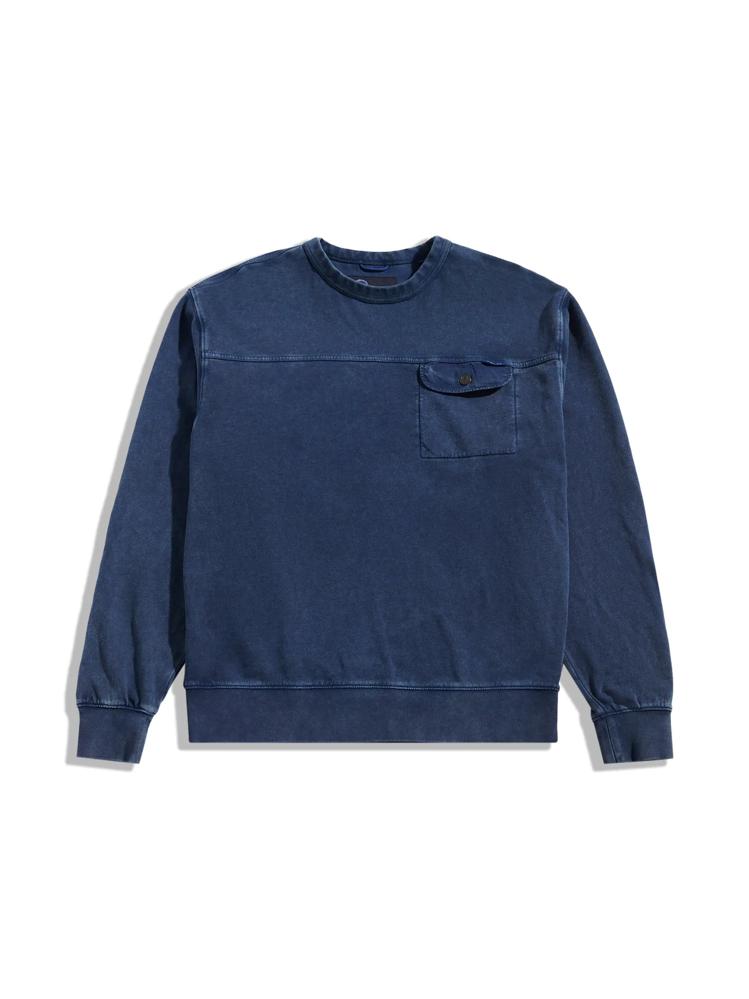 Newchester Panelled Sweatshirt in Navy Blue sold by Penfield