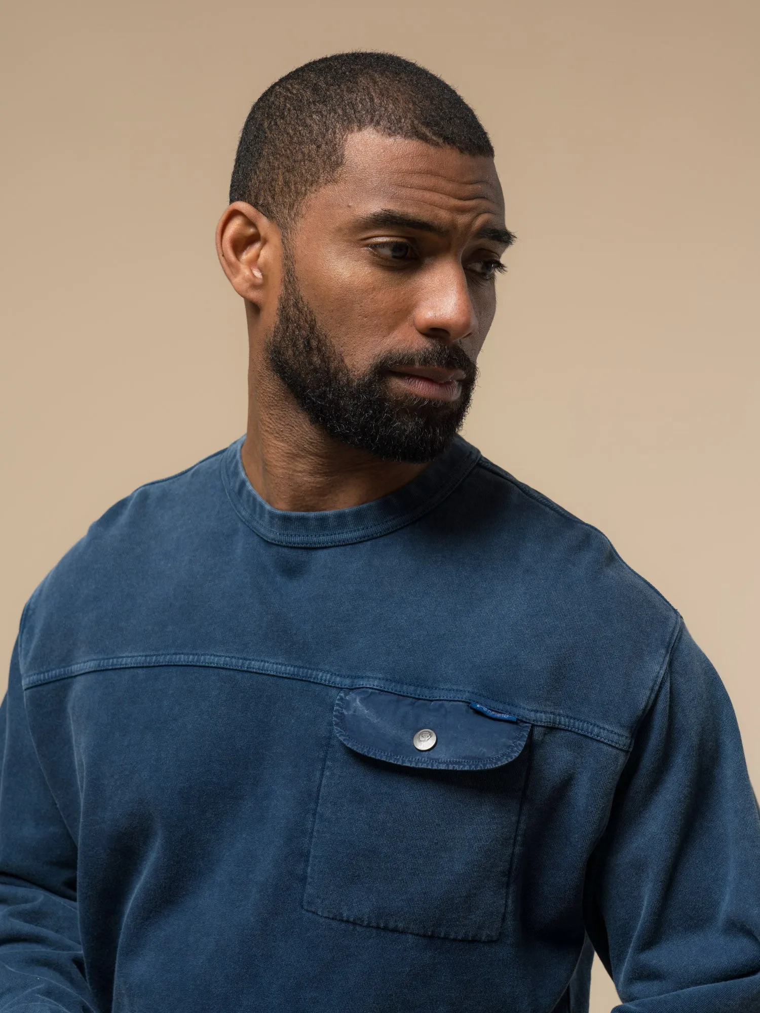 Newchester Panelled Sweatshirt in Navy Blue sold by Penfield product image thumbnail 3