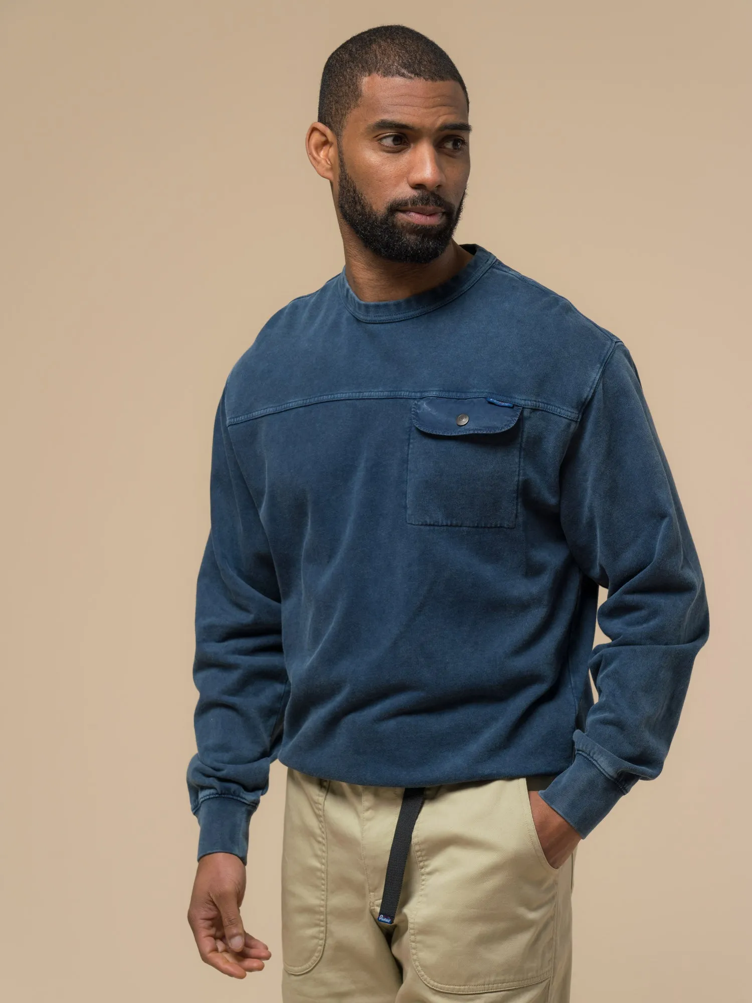 Newchester Panelled Sweatshirt in Navy Blue sold by Penfield product image thumbnail 2