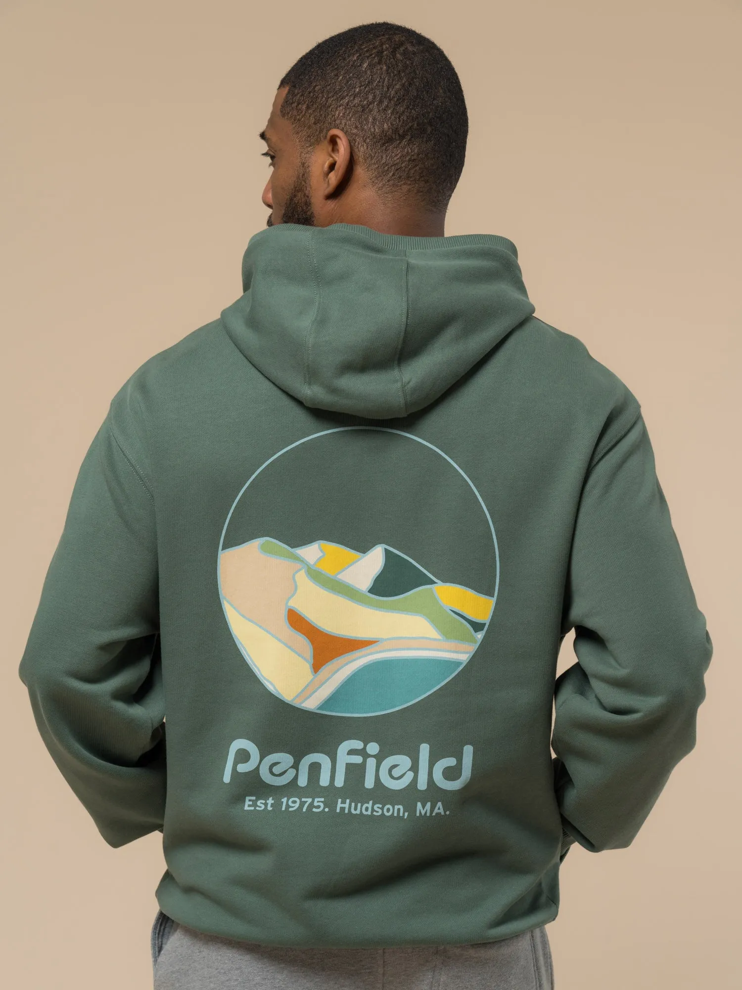 Circle Landscape Hoodie in Dark Forest sold by Penfield product image thumbnail 2