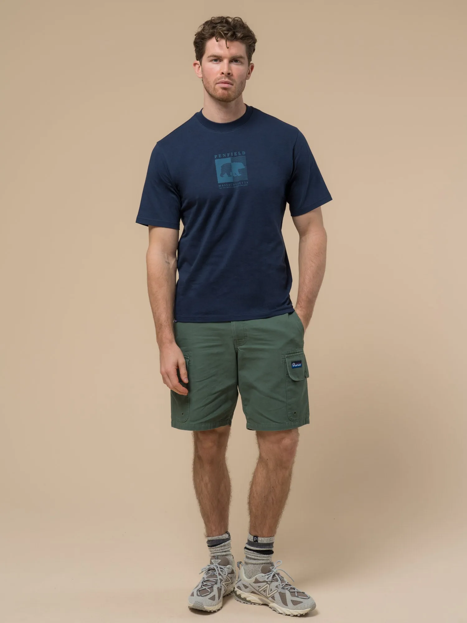 Contrast Stripe Bear Graphic T-Shirt in Navy Blue sold by Penfield product image thumbnail 5