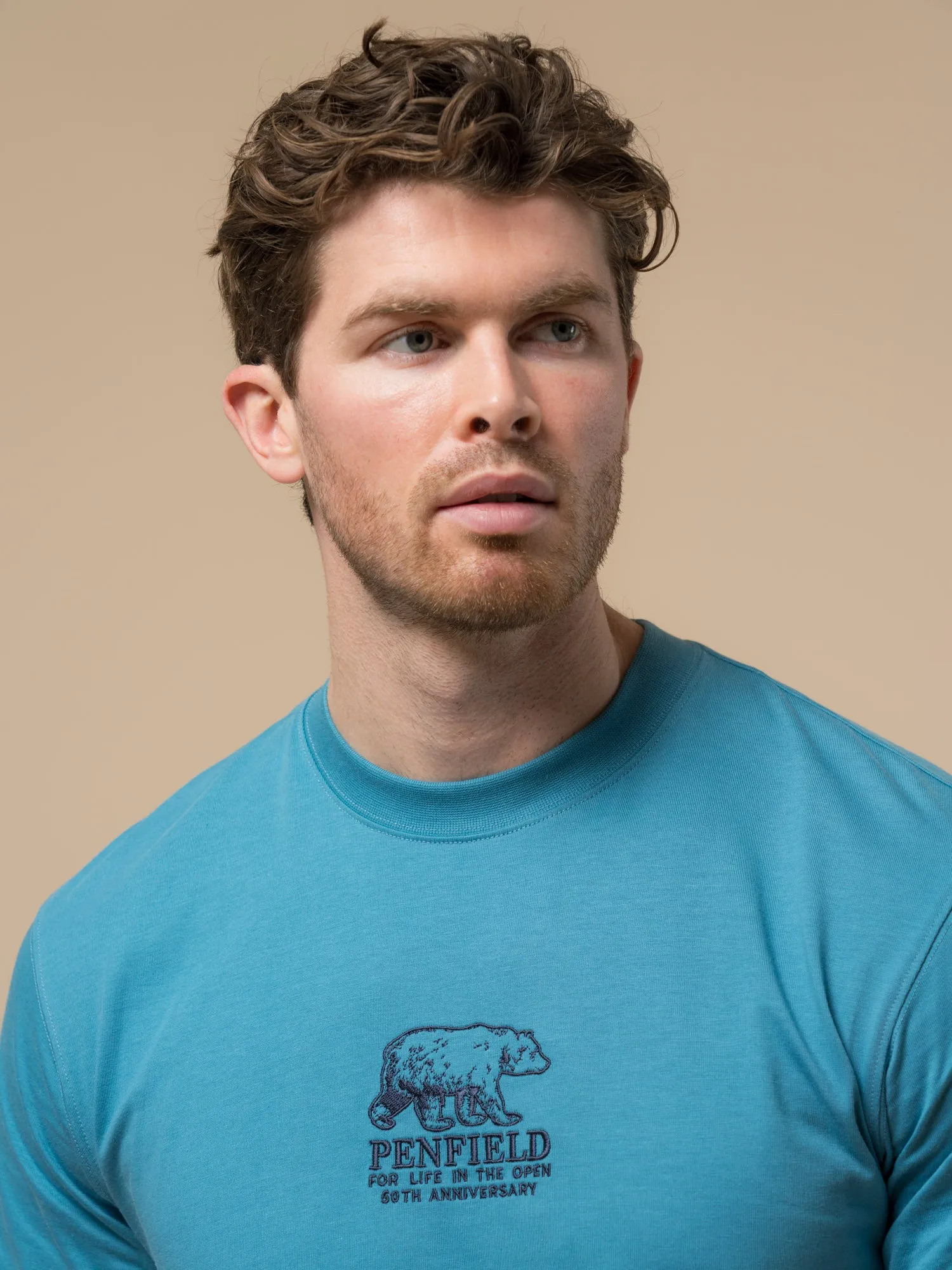 50th Anniversary Embroidered T-Shirt in Niagara sold by Penfield product image thumbnail 3