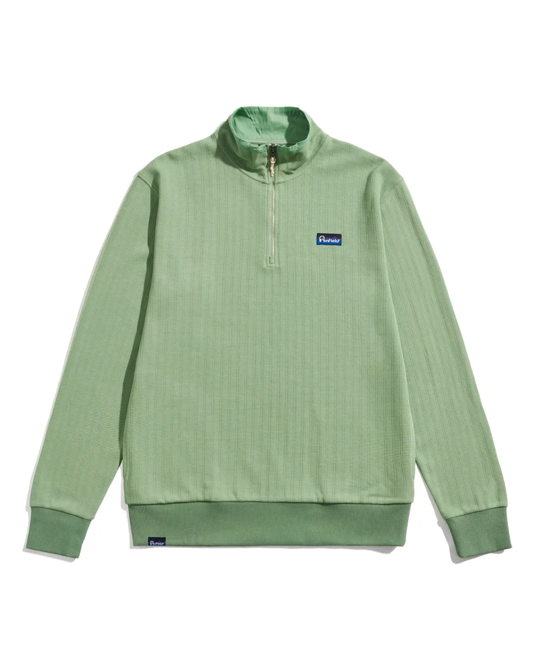 Textured Stripe Half Zip Funnel in Mistletoe sold by Penfield