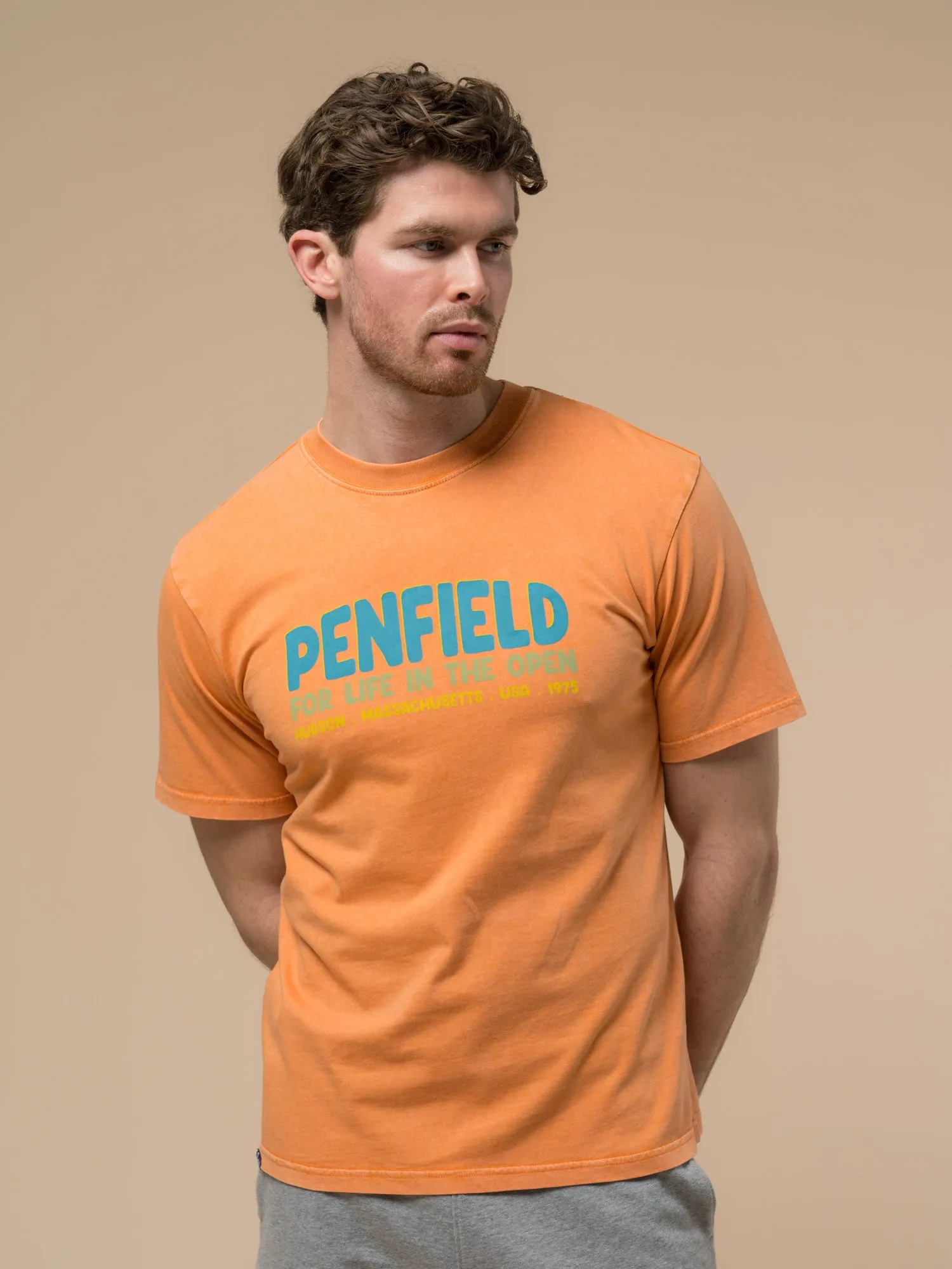 Retro Print T-Shirt in Golden Ochre sold by Penfield product image thumbnail 2