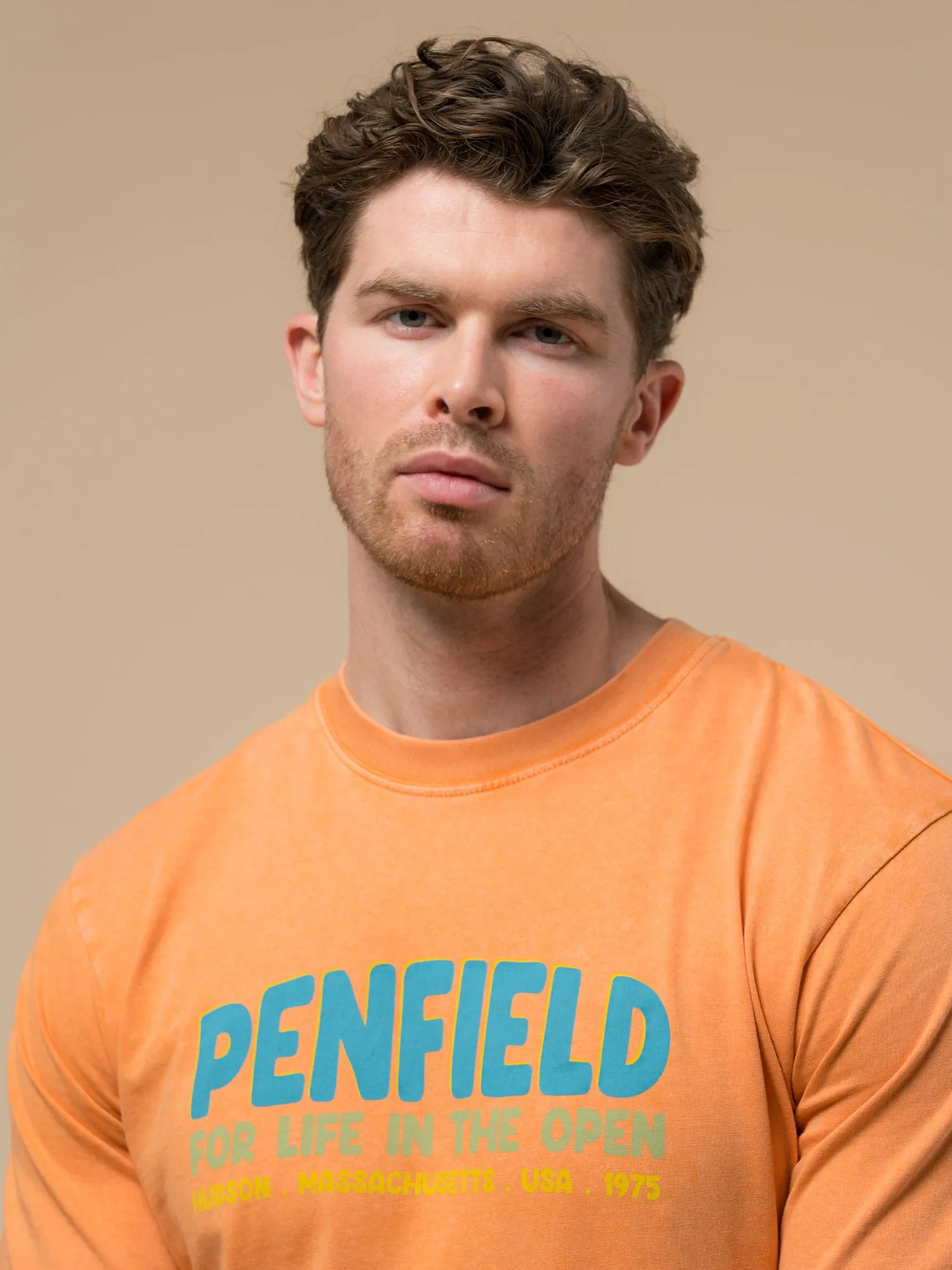 Retro Print T-Shirt in Golden Ochre sold by Penfield product image thumbnail 3