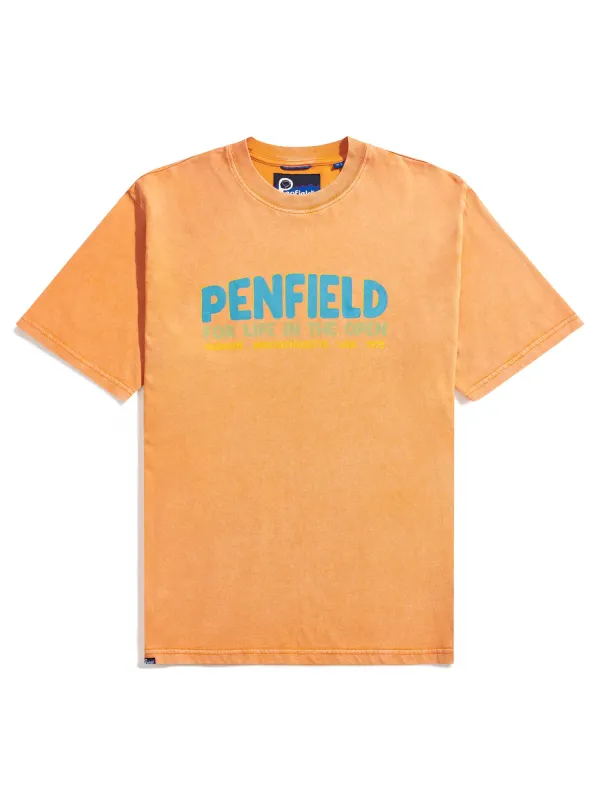 Retro Print T-Shirt in Golden Ochre sold by Penfield