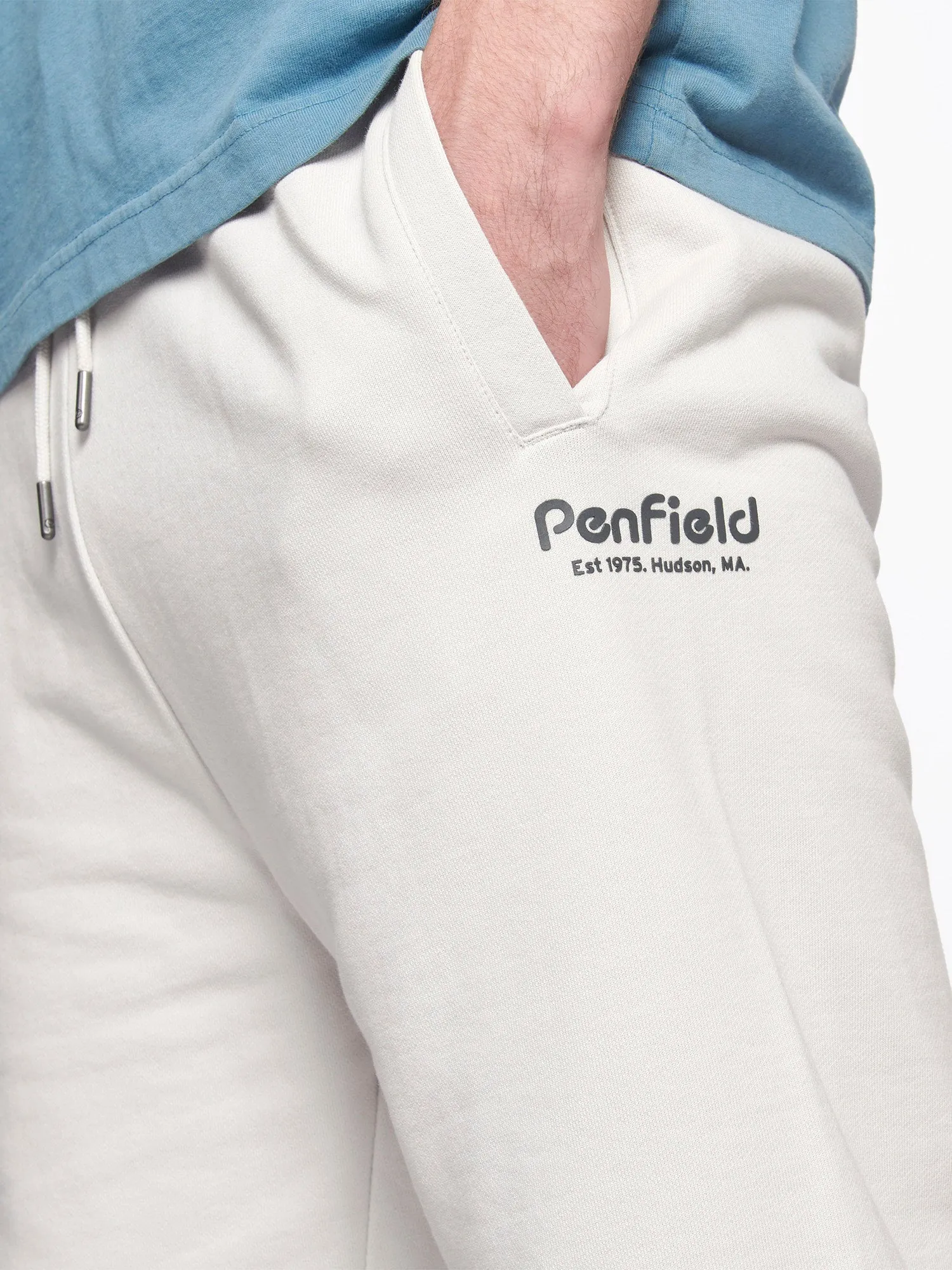 Hudson Script Sweat Short in Nimbus Cloud sold by Penfield product image thumbnail 4
