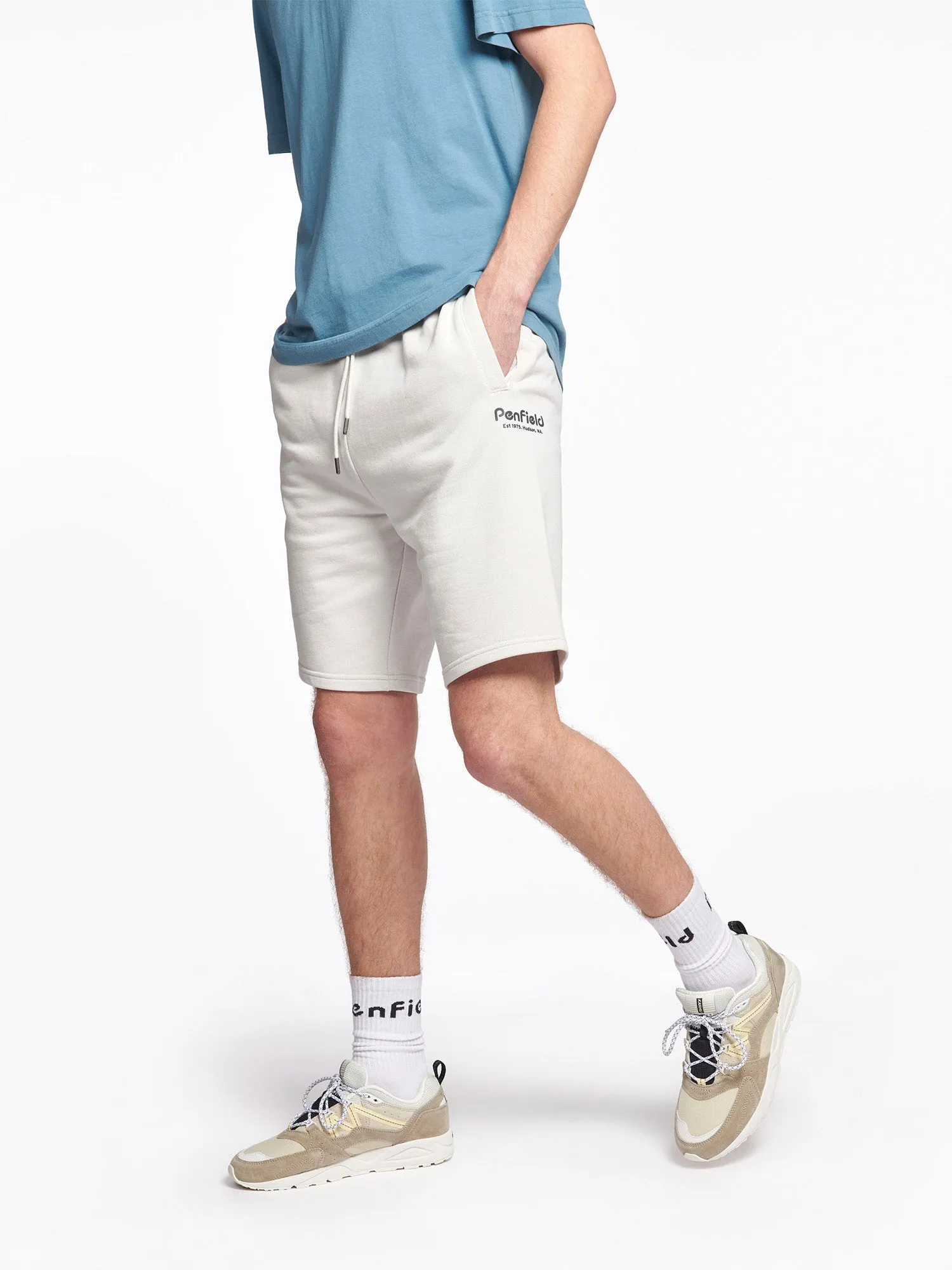 Hudson Script Sweat Short in Nimbus Cloud sold by Penfield product image thumbnail 2